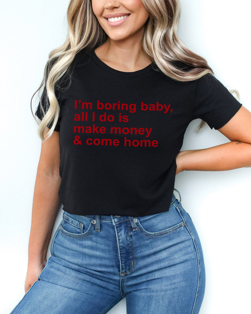 I'm Boring Baby Cropped Tee