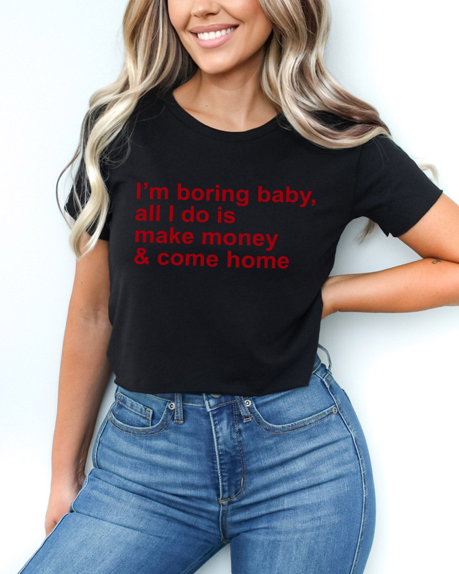 I'm Boring Baby Cropped Tee