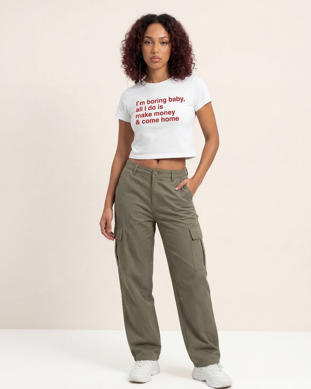 I'm Boring Baby Cropped Tee