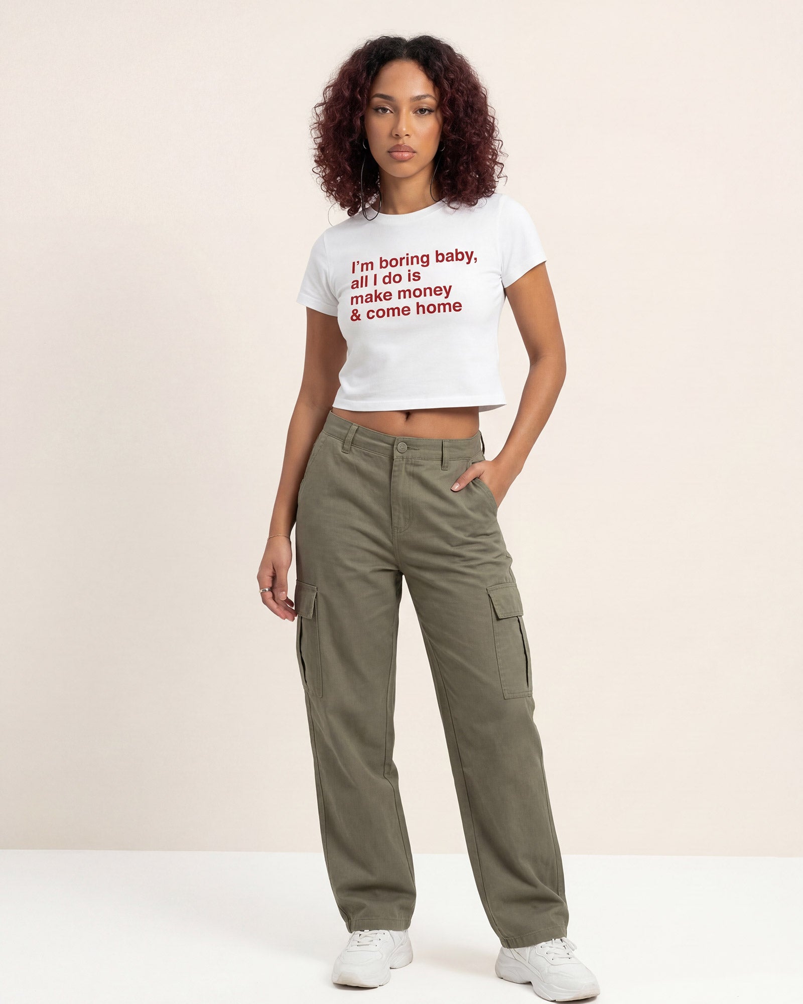 I'm Boring Baby Cropped Tee
