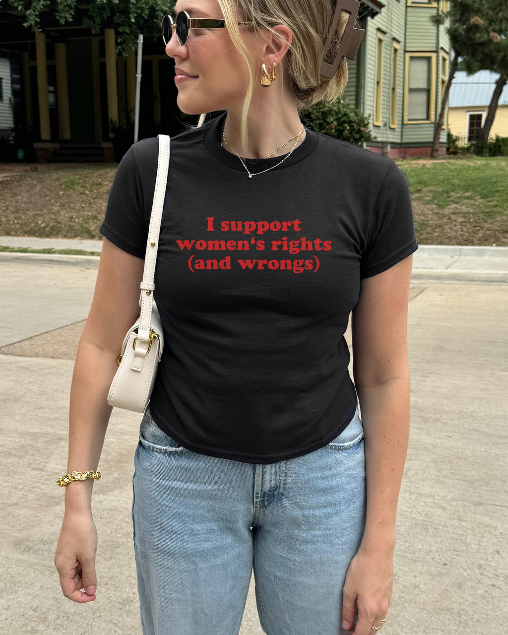 I Support Women's Rights And Wrongs Baby Tee